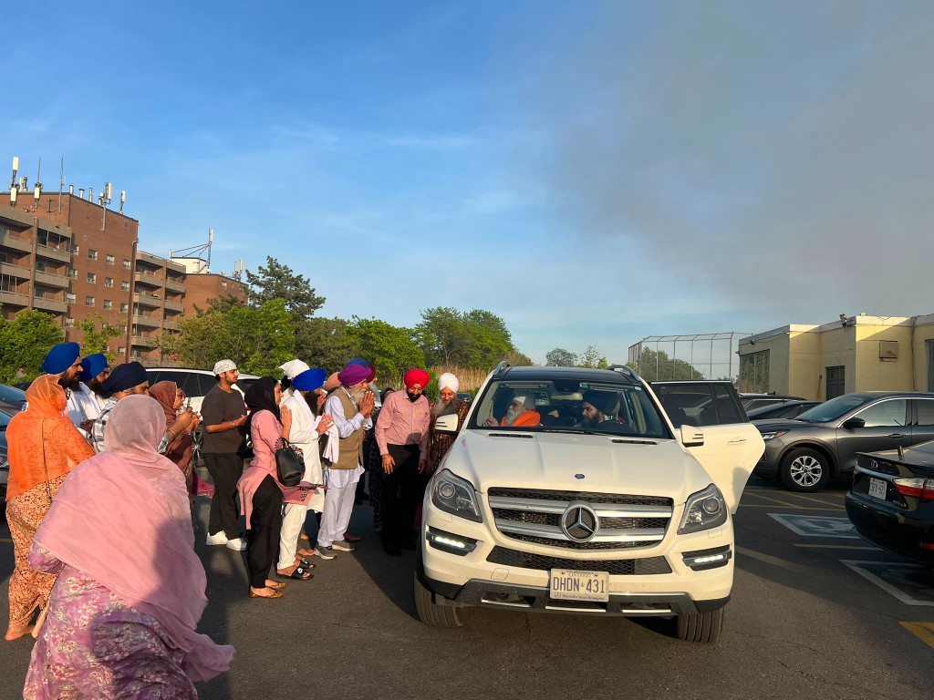 Sangat gathering with respect and warmth